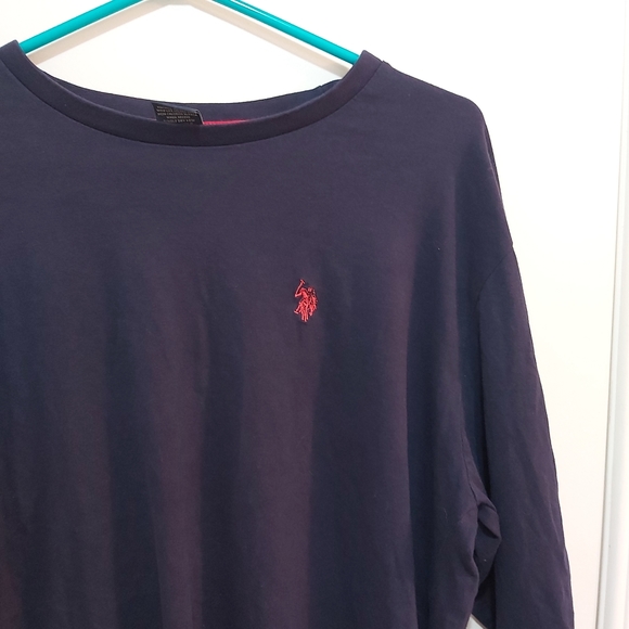 US. Polo Assn. Size Medium Navy Blue Cotton Longsleeve (M) - Picture 3 of 10
